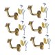 thumbnail image 3 of 6 Piezas De Soporte De Barandilla De Acero Inoxidable Para Escaleras De Pasillo, Soportes De Pasamanos De 6 Cm X 6 Cm, Curva Fija, 3 of 5