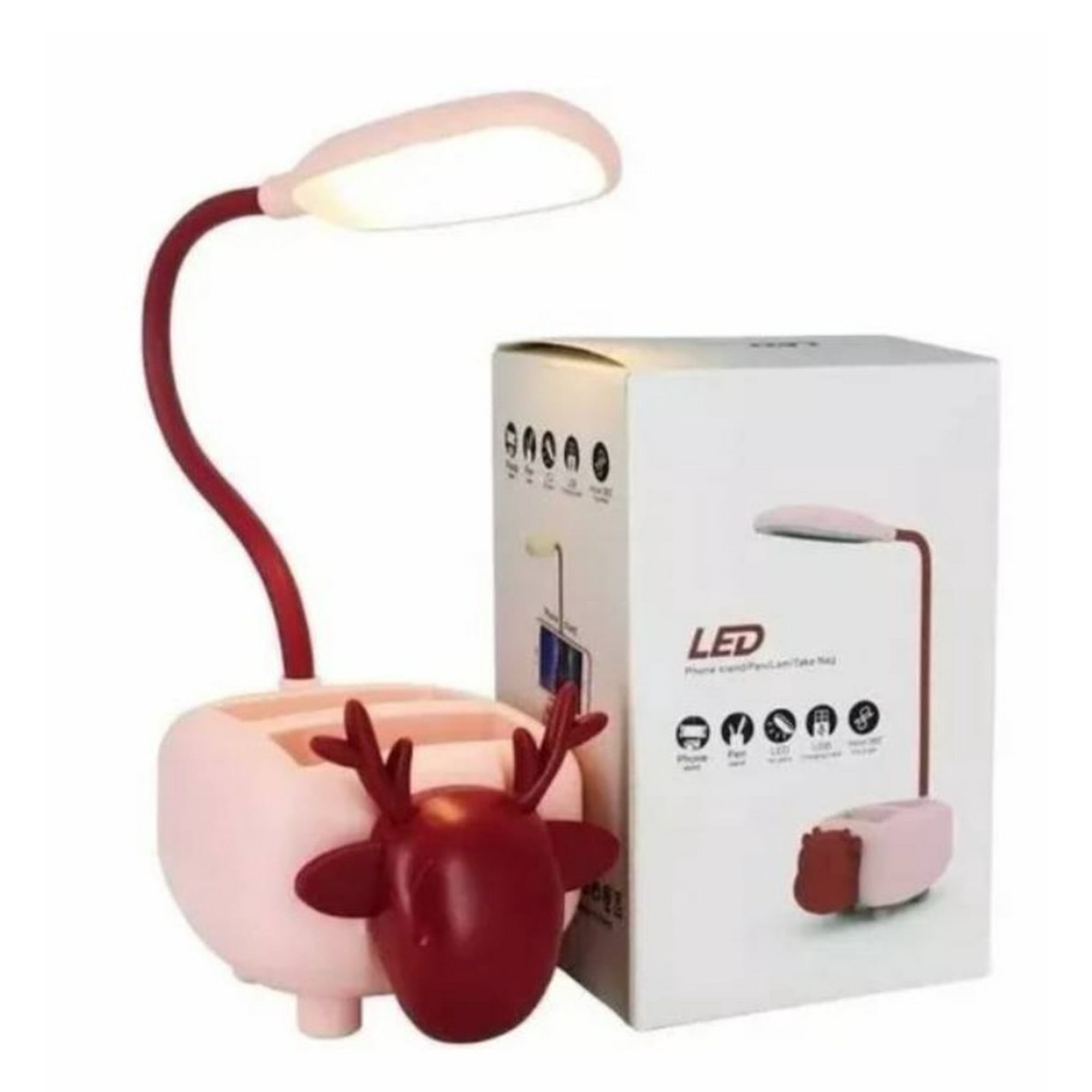 Tomasstore - Lámpara Inalámbrica Escritorio Reno C Porta Lápices Celular