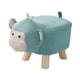 thumbnail image 1 of Reposapiés Otomano Reposapiés De Animales De Madera Para Habitación De Invitados, Entrada, Porche Blue Monkey, 1 of 5