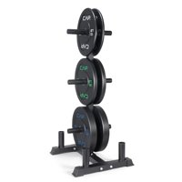 Set De Discos De Pesas Cap Barbell De 160 Lb Con Rack De Almacenamiento