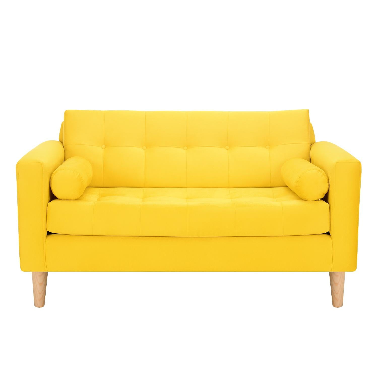 Bodevir - Sofa Retro 2c Felpa 05 Amarillo