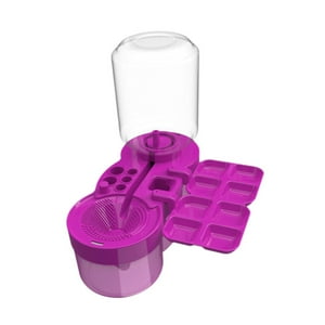 Genérico - Limpiador De Pinceles Para Pintura – Recipiente De Lavado Para Acuarela, Ideal Para Niños Y Mujeres, Color Morado.