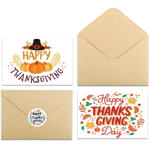 Tarjetas De Felicitación Lucysalisa Happy Thanksgiving, 20 Unidades, 10 X 15 Cm