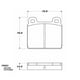 thumbnail image 2 of Pastillas Freno para auto Alfa Romeo GT Veloce 1974-1987 Delantero, 2 of 4