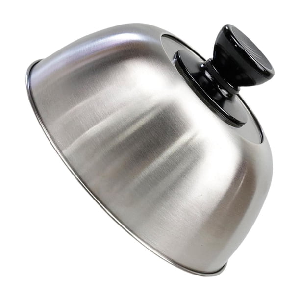 Cubierta de hamburguesas cúpula redonda de acero inoxidable 6.30 '' Cubierta de lidigratación de tapa universal para hamburguesas barbacoa de carne de