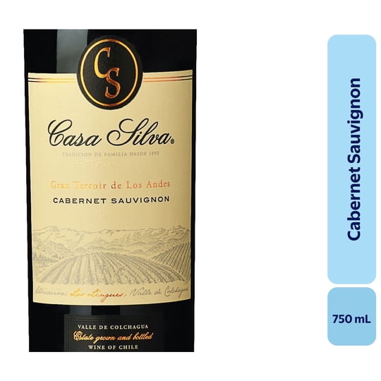 Vino Cabernet Sauvignon Botella 750 mL Casa Silva