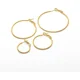thumbnail image 2 of Pendientes de aro ligeros con cierre de paleta en plata de ley 925, oro amarillo, 40 mm/1,5 pulgadas, 2 of 5