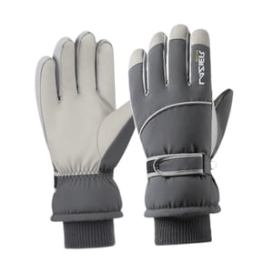 Ioensy - Guantes De Invierno Cálidos, Resistentes Al Viento, Antideslizantes, Para La Nieve, Para Hombres Y Mujeres, Deportes De Invierno, Color Gris
