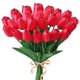 thumbnail image 1 of Xiao Hua 8 Flores de Tulipán Artificiales con Tacto real Ramo de Flores de Tulipán de PU Adecuado para Decoración Del Hogar, Oficina, Fiesta, Boda (Rojo), 1 of 4