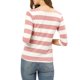 thumbnail image 3 of INSPIRE CHIC Camisetas a Rayas de Regreso a Clases para Mujer Ajuste Ceñido Mangas al Codo Cuello de Barco T-Shirt M Rosa Blanco, 3 of 7