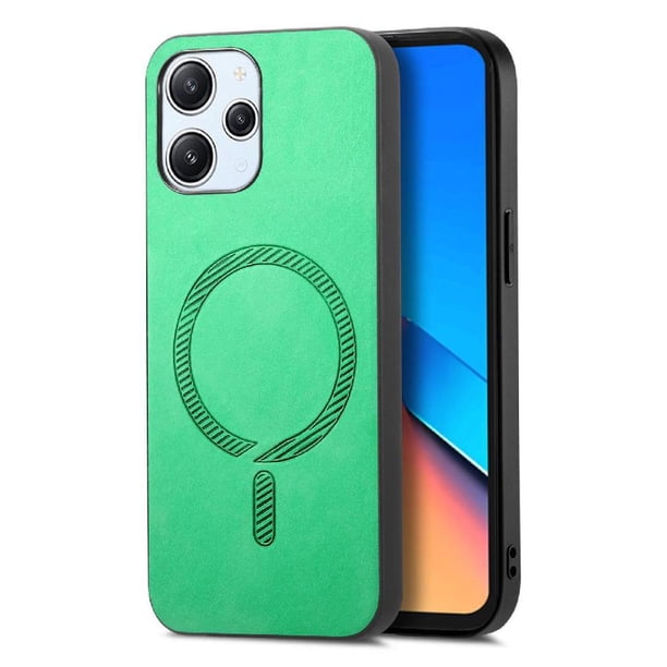 Magnetic Slim Case for Xiaomi Redmi 12 with Camera Guard & Anti-Scratch Back Green