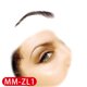 thumbnail image 2 of Cejas postizas CliCling de pelo humano, aspecto natural, color negro, 2 of 2