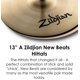thumbnail image 3 of Platillos Hi-Hat Zildjian A Series New Beat 13, 3 of 6