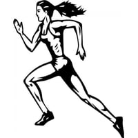 Rienda Libre Graphics - Decomural Female Runner Marathon Athletics Ws-32971