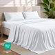 thumbnail image 4 of Juego de sábanas Bare Home King 1800 Microfibra blanco 4 piezas, 4 of 9