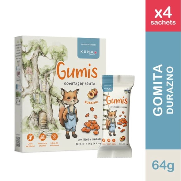 Gomitas Gumis Durazno, 4 Un