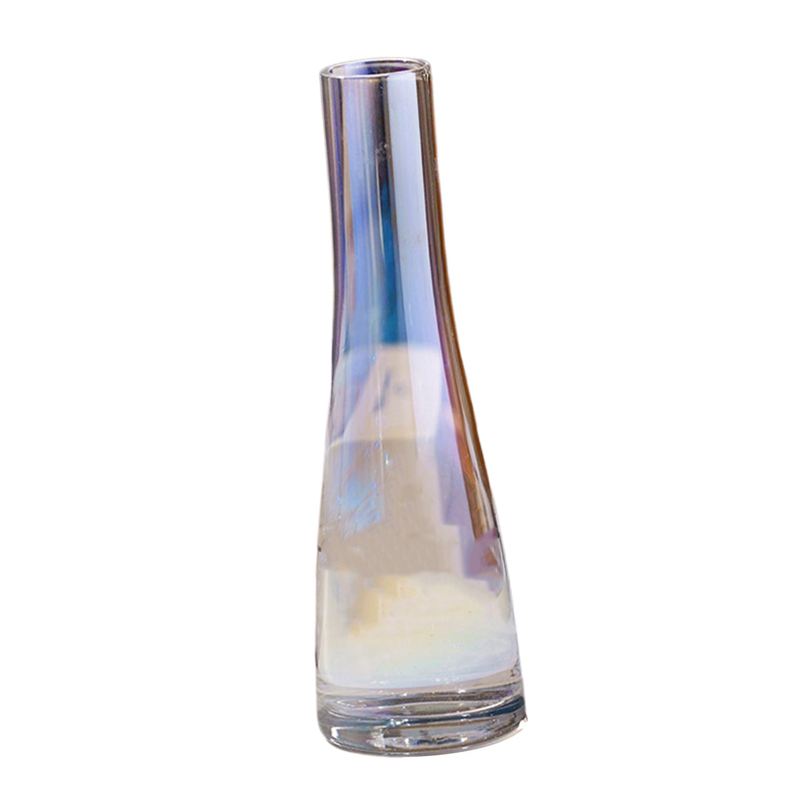 Magideal - Bud Jarrones Botella De Vidrio Florero Moda Maceta Maceta Florero De Vidrio Simple Florero De Vidrio De Boca Estrecha Para Regalo De Cumpleaños Cocina Vistoso