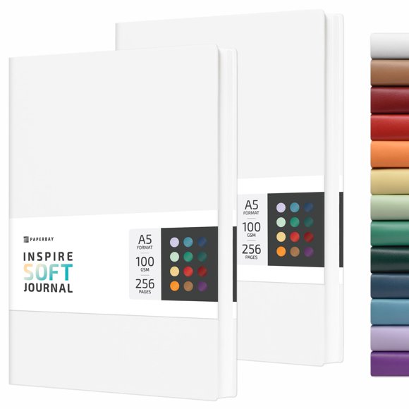 Libreta PAPERBAY A5 Pack de 2 unidades rayada con cubierta de cuero vegano
