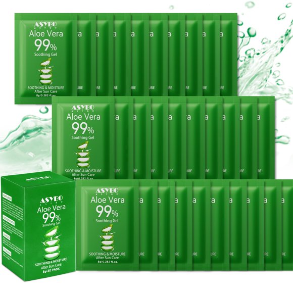 Gel de Aloe Vera ASYBO – Paquete de 30 unidades de 8 g/0,28 oz