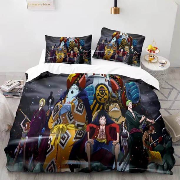 3D Print One Anime Piece Bedding Set Duvet Cover Comforter Bed Set Quilt Cover Pillowcase King Queen Twin Size Boy Girl Adult Bed Sheets
