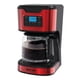 thumbnail image 1 of Cafetera Better Chef programable para 12 tazas, acero inoxidable, color rojo, 1 of 3