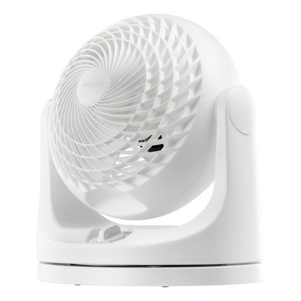 Ventilador de escritorio IRIS WOOZOO de 3 velocidades, alcance de 16 m, silencioso, 1,6 kg, blanco