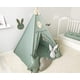 thumbnail image 2 of Tienda De Campaña Para Niños Con Pompón Blanco Para Niños (Verde), 2 of 7