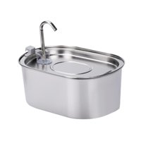 Ioensy - Fuente De Agua Para Mascotas De Gatos De Acero Inoxidable Alimentador De Gatos De 108 Oz Para Perros Múltiples Mascotas