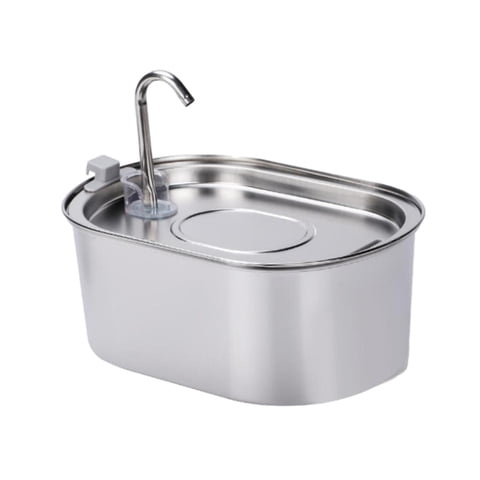 Ioensy - Fuente De Agua Para Mascotas De Gatos De Acero Inoxidable Alimentador De Gatos De 108 Oz Para Perros Múltiples Mascotas