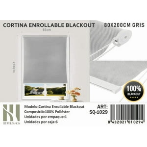 Todostore - Cortina Roller Blackout 80X200Cm ´Gris-1029