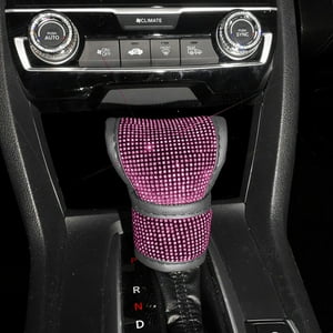 Veat00L - Fundas De Palanca De Cambios Para Automóviles, Con Diamantes Artificiales, Antideslizantes, Cómodos, Fundas De Freno De Mano, Interiores Para Automóviles, Duraderos