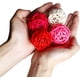 thumbnail image 3 of Bolas de ratán redondas decorativas, 9 piezas de 2 pulgadas de mimbre para decorar el Día de San Valentín, jarrones, cuencos y bodas., 3 of 6