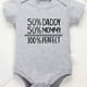 thumbnail image 1 of Baby Girls Casual "50% Daddy 50% Mommy 100% Perfect" Short Sleeve Onesie Clothes, 1 of 5