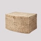 thumbnail image 2 of Rectangular Curve Water Hyacinth Woven Wicker Trunk with Handles - 26" x 19" x 14" - Natural Brown - For Clothes, Toys, Magazines and Book Storage, 2 of 3