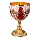 thumbnail image 4 of Copa De Vino Copa En Relieve De Vino Copa Elegante Vaso De Vidrio Oro Rojo, 4 of 5