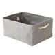 thumbnail image 3 of Contenedor de canasta de almacenamiento de tela plegable con asas de transporte gris S, 3 of 5