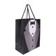 thumbnail image 1 of moda compras de esmoquin de papel bolsas de regalo de boda bolsa de regalo con mango negro, 1 of 3