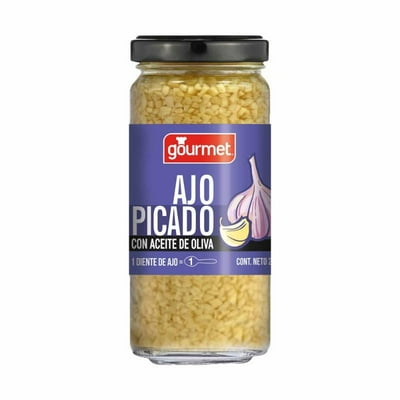 Ajo Picado Con Aceite De Oliva Frasco 227 G Gourmet