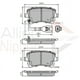 thumbnail image 2 of Pastillas Freno para auto Volkswagen Microbus 2003-2015 Trasero, 2 of 3