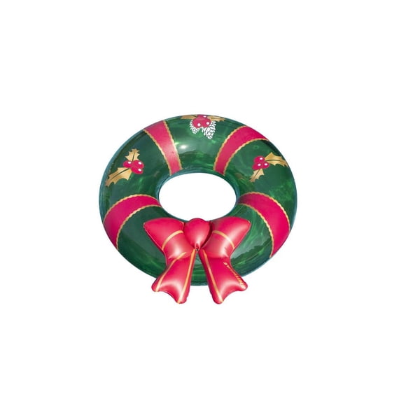 Corona de Navidad inflable con forma de anillo de piscina para niños y adultos