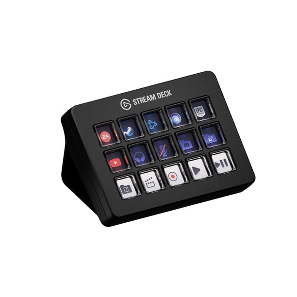 Elgato Stream Deck con Teclas de Tijera — Controlador de Flujo de Trabajo con Teclas Macro Personalizables para OBS, Twitch, Discord, Teams, Photoshop y Más — Windows 10, MacOS 13 o Superior