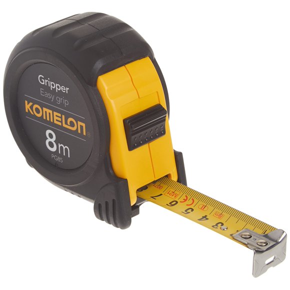 Cinta métrica Komelon PG85 Gripper, 8 m x 25 mm, revestida de nailon