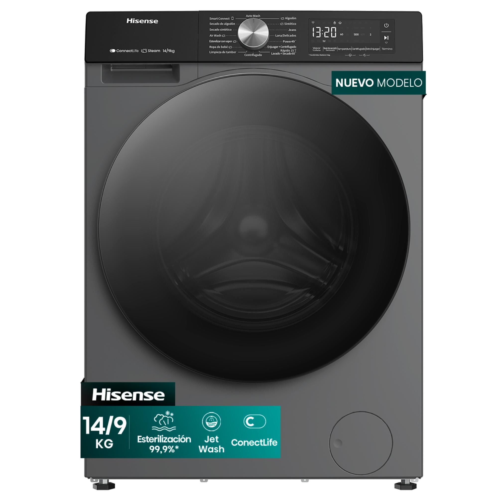 Hisense - Lavadora Secadora Carga Frontal Wd3S1443Bt1 14Kg/9Kg
