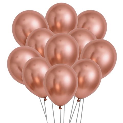 Globos Ztikug De Látex Metálico En Oro Rosa, 10 Pulgadas, 50 Unidades