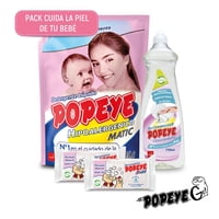 Popeye - Pack Cuida La Piel De Tu Bebé (Detergente, Jabón Y Lavaloza)