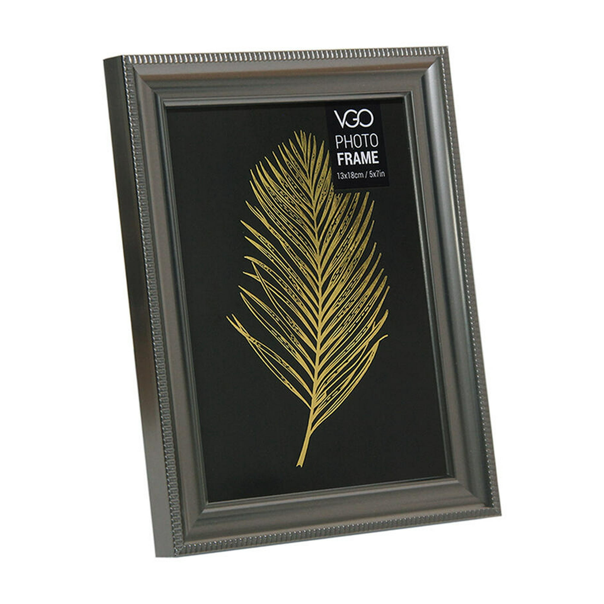 Vgo - Marco Plástico Metalizado Grafito 10x15 Cm