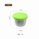 thumbnail image 2 of suxuMhao Vasos para Condimentos con Tapas, 6 Piezas Plateado y Verde 2.37 oz/70ML Vasos Pequeños para Salsa, Vasos Reutilizables para Salsas y Aderezos de Ensalada, Recipientes para Condimentos de, 2 of 3