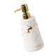 thumbnail image 4 of Dispensador de jabón con diseño de mármol vacío de cerámica, dispensador de jabón líquido resistente para manos, loción, dispensador de jabón para enc Blanco, 4 of 5