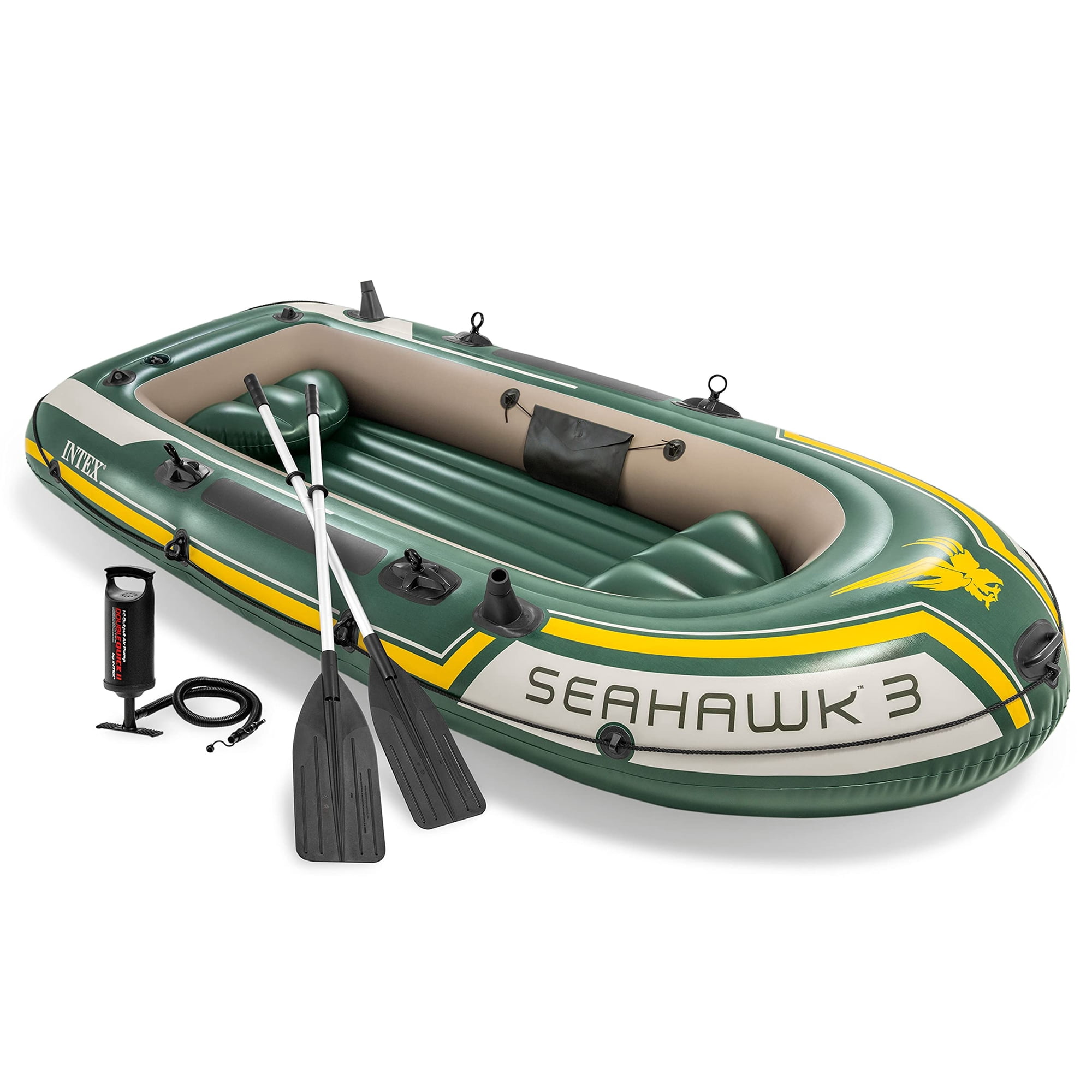 Bote Inflable Intex Seahawk 3 Con Remos Y Bomba Para 3 Personas