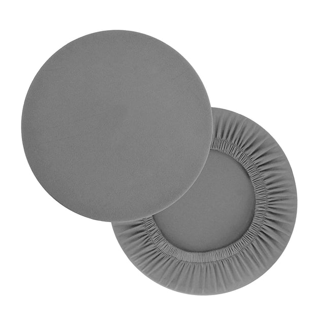 2 fundas de tela para taburetes de oficina, muebles de reunión, fundas redondas para taburetes de bar, fundas elásticas súper suaves y lavables para sillas de 30 a 45 cm.